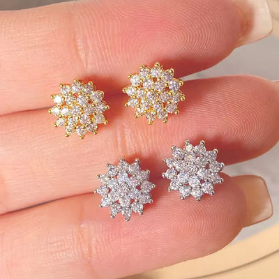 Mili 18K Gold plated zircon earrings