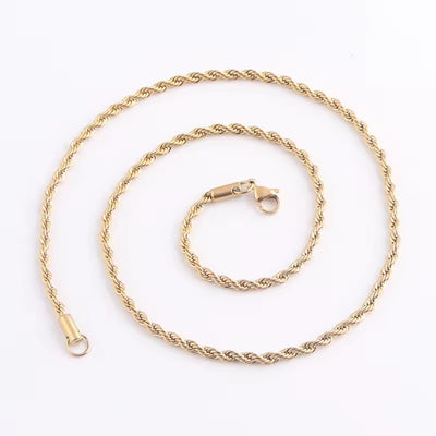 Veda 18k Gold Plated Rope Chain