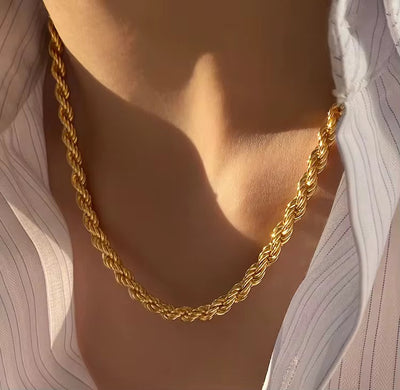 Veda 18k Gold Plated Rope Chain