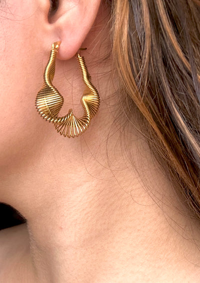 Twisty 18k Gold Plated Earrings