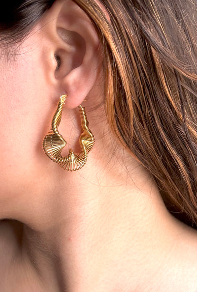 Twisty 18k Gold Plated Earrings