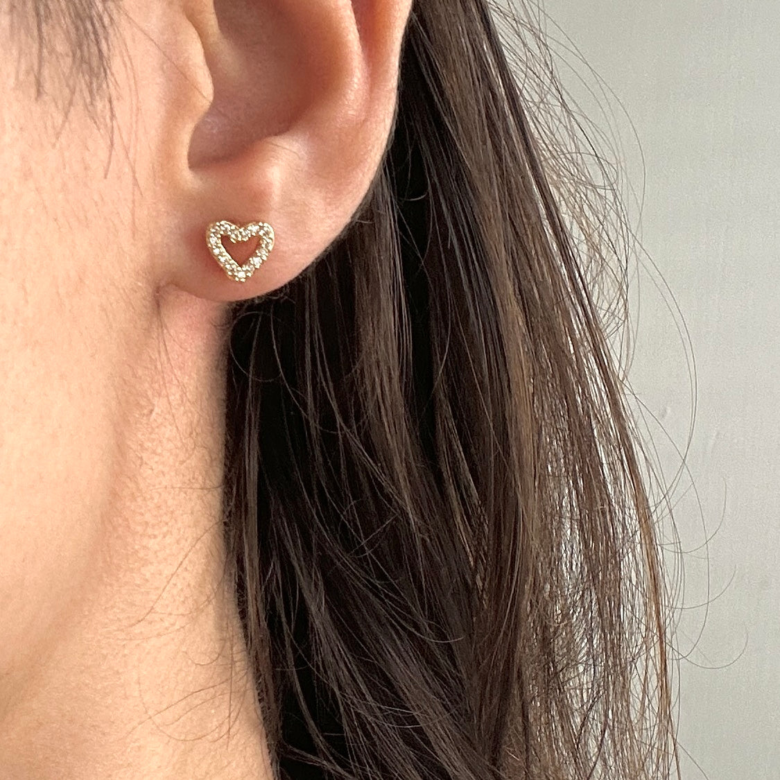 My Love 18K Gold Plated Flatback Studs