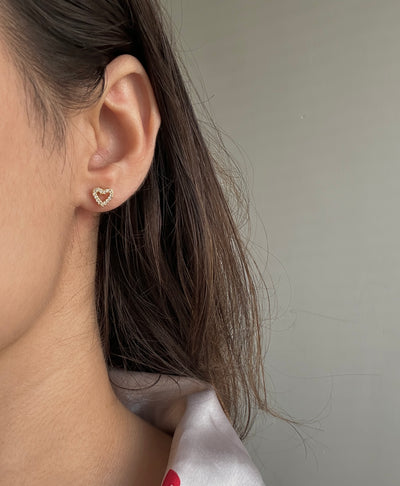 My Love 18K Gold Plated Flatback Studs