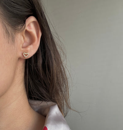 My Love 18K Gold Plated Flatback Studs
