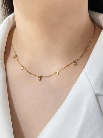 Fiora 18k Gold Plated Dainty Necklace