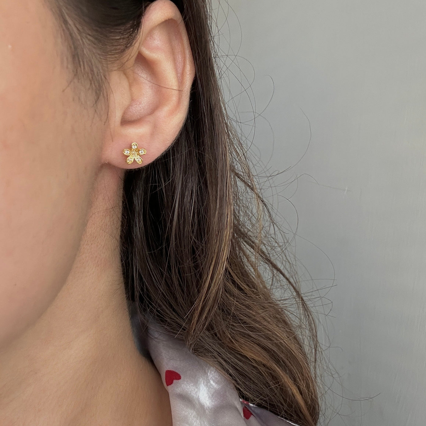 Lila 18K Gold Plated Flatback Studs