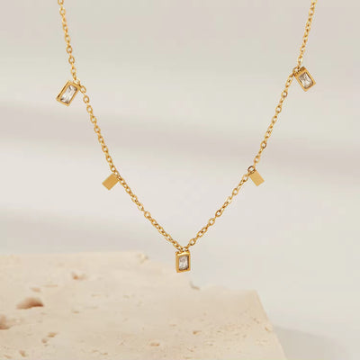 Fiora 18k Gold Plated Dainty Necklace