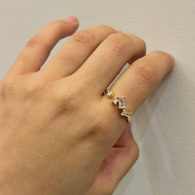 Flutter 18K Gold Plated Ring