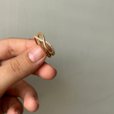 Emily 18k Gold Plated Adjustable Ring