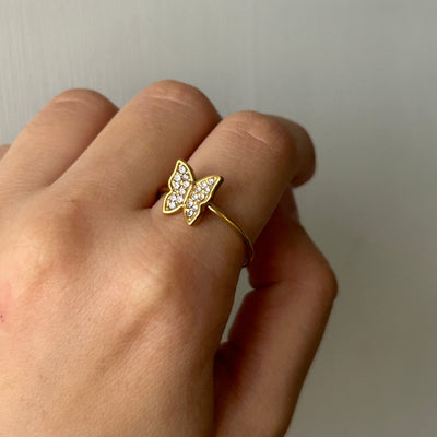 Titli 18k Gold Plated Adjustable Ring
