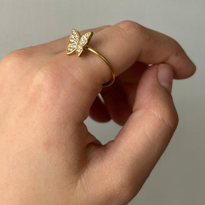 Titli 18k Gold Plated Adjustable Ring