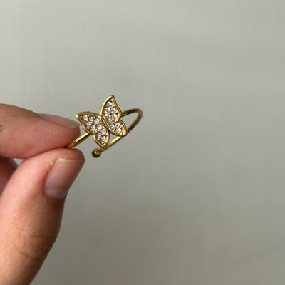 Titli 18k Gold Plated Adjustable Ring