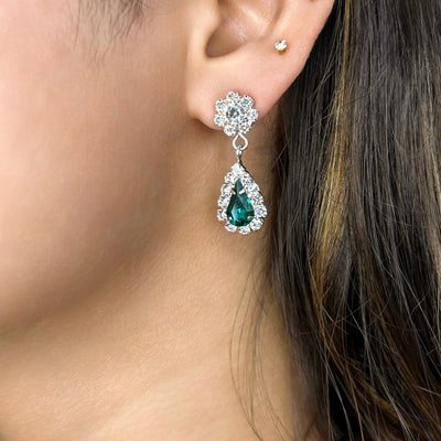 Emerald Green Party Wear Jewellery Set
