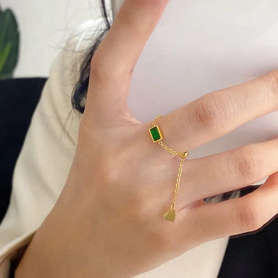 Fernia 18k Gold Plated Chain Ring