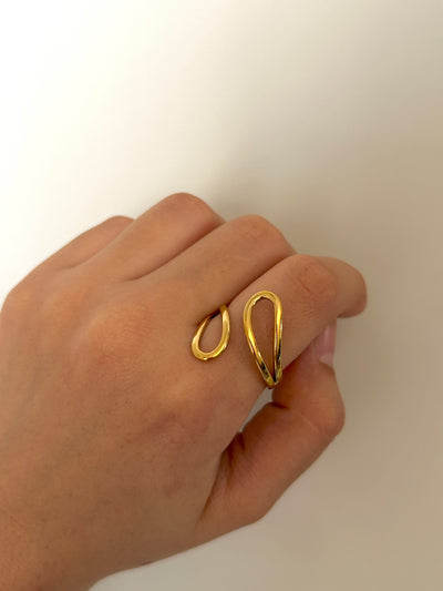Inayat 18k Gold Plated Adjustable Ring