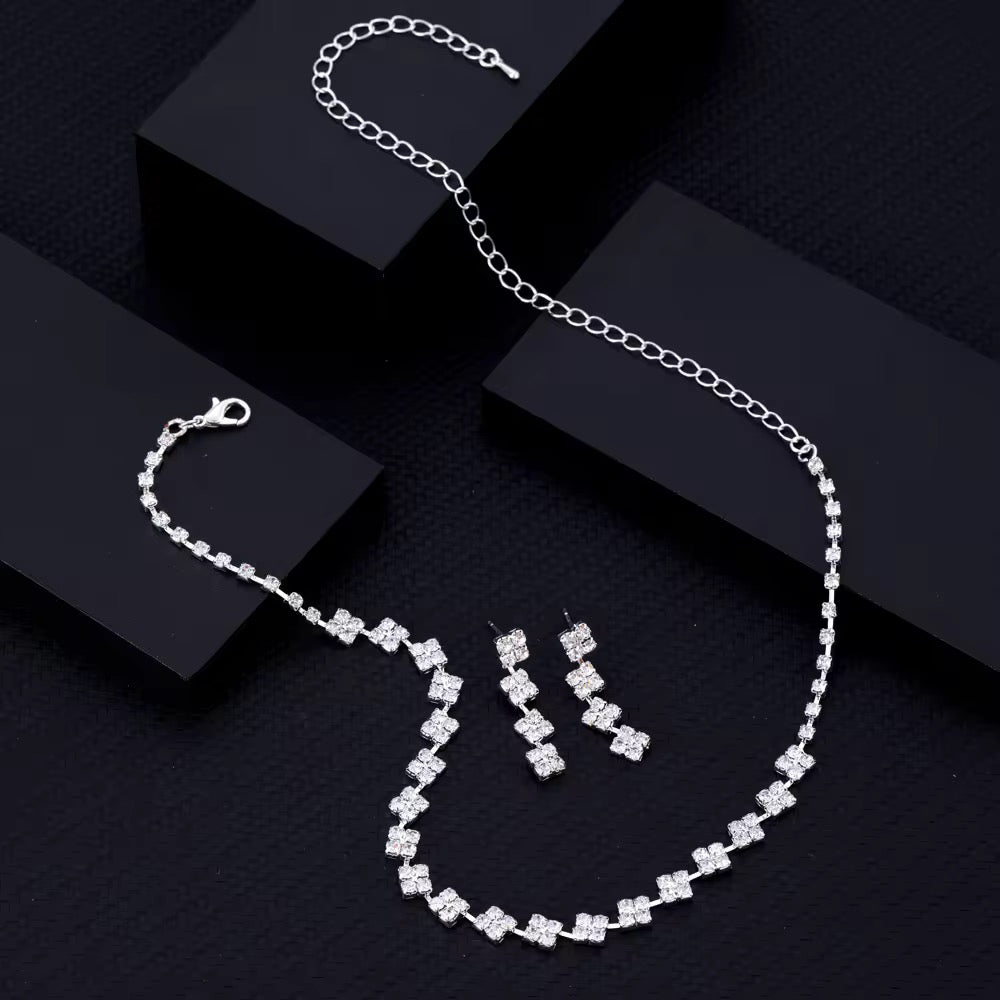 Silver Stone Jewellery Set