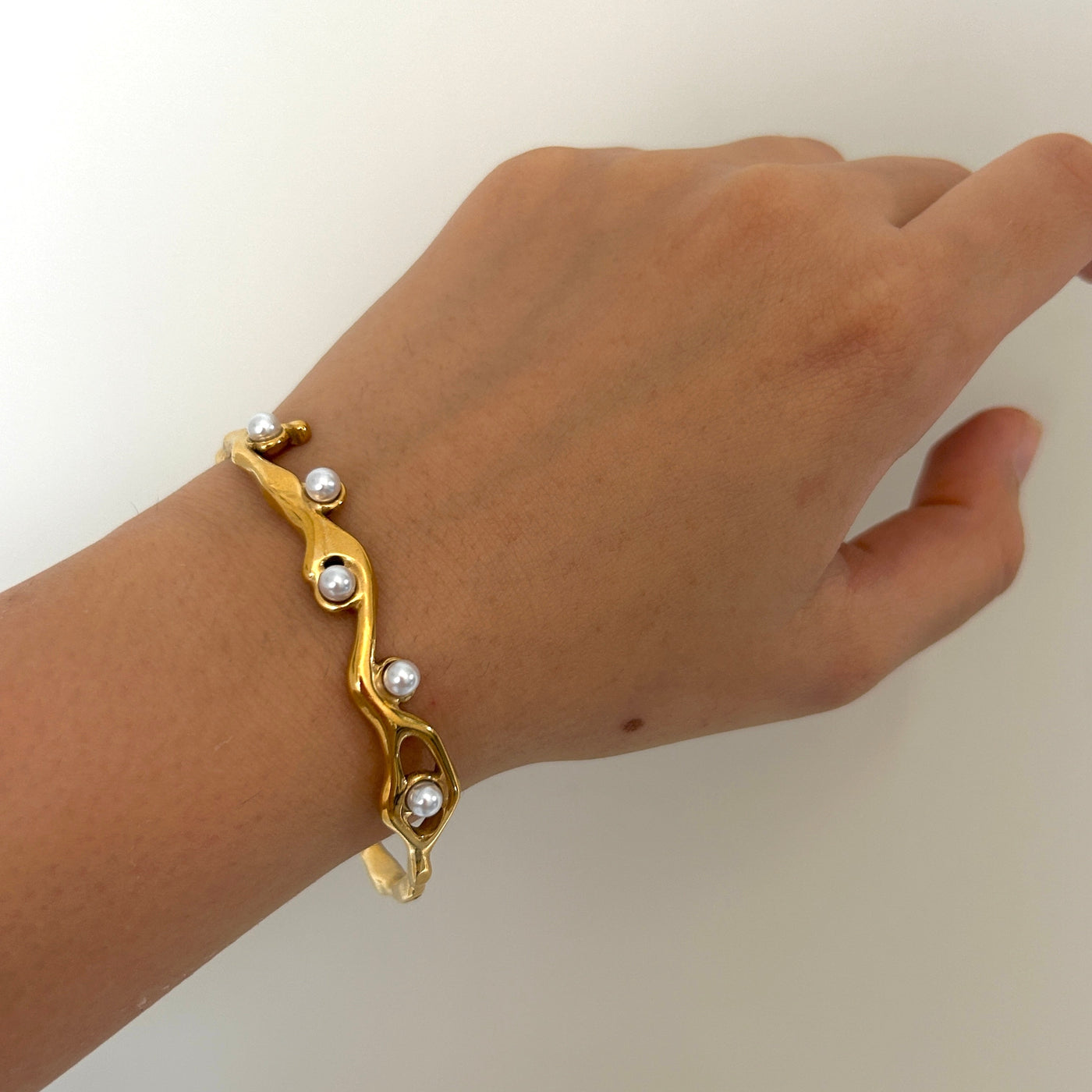 Kaia 18k Gold Plated Cuff Bracelet