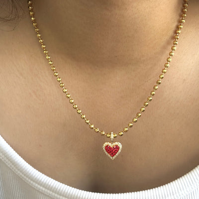 Ruby Kiss 18k gold plated Necklace
