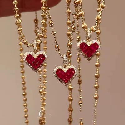 Ruby Kiss 18k gold plated Necklace