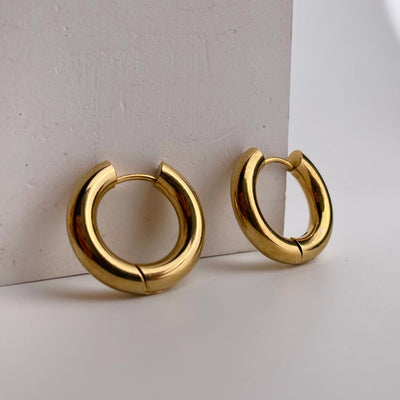 Helen 18K Gold Plated Hoops