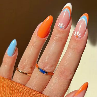 Retro Daisy Press-On Nails