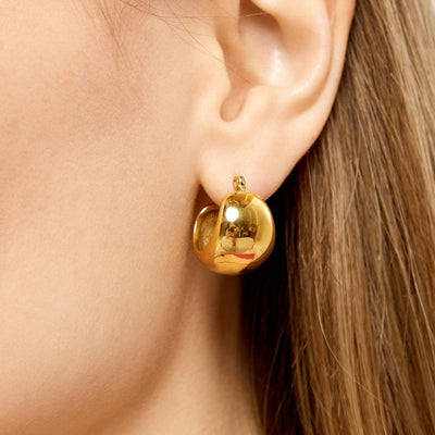 Nia 18K Gold Plated Statement Hoops
