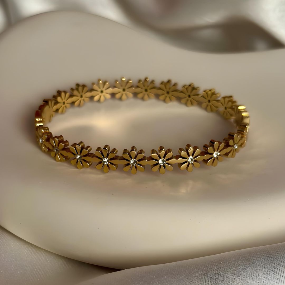 Vasanti 18k Gold Plated Bangle (Open Clasp)