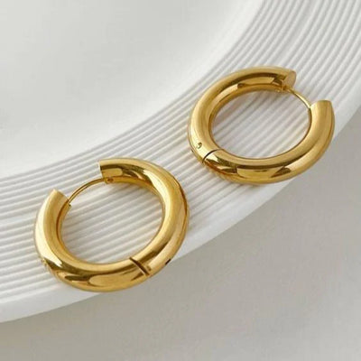 Helen 18K Gold Plated Hoops