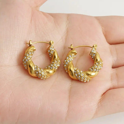Meera 18K Gold Plated Hoops