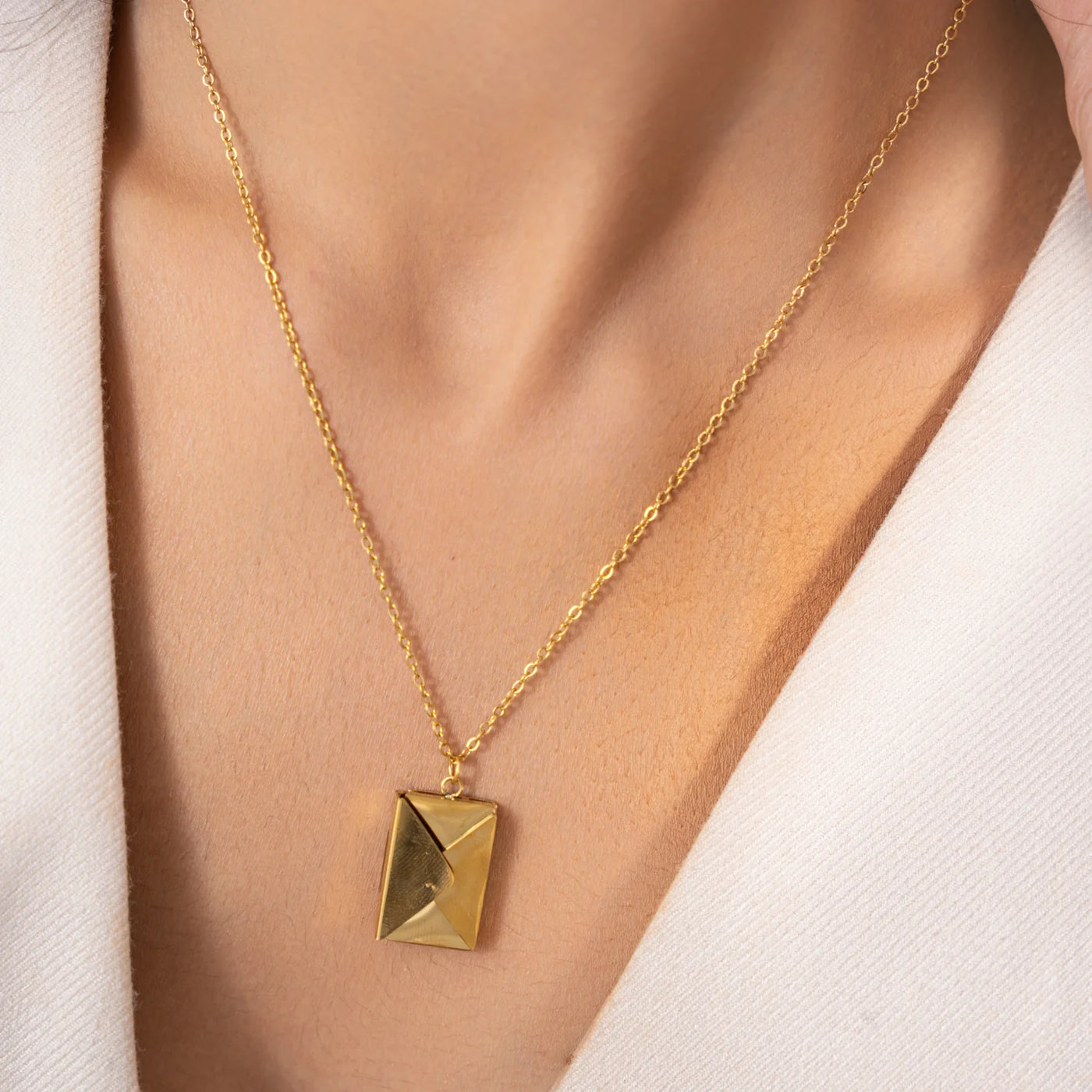Love Letter 18k Gold Plated Envelope necklace