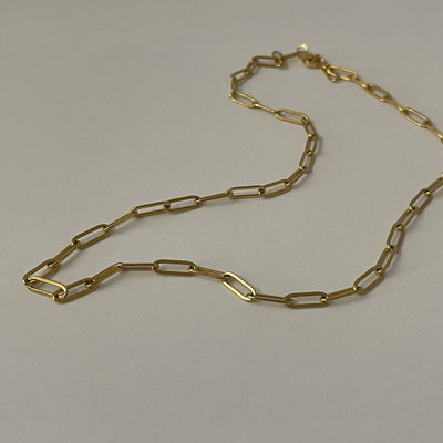 Paperclip 18K Gold Plated Link Chain