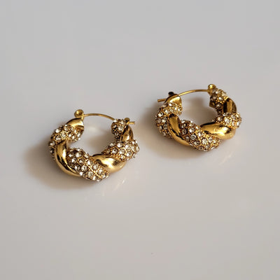 Meera 18K Gold Plated Hoops