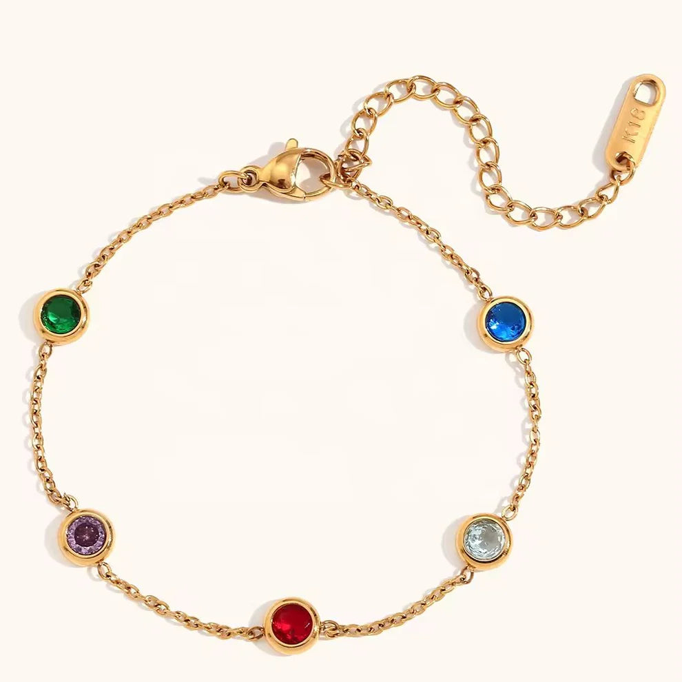 Positivity 18K Gold Multi Coloured Bracelet