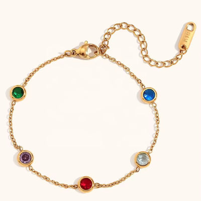 Positivity 18K Gold Multi Coloured Bracelet