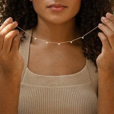 Bejeweled Handcrafted String Necklace