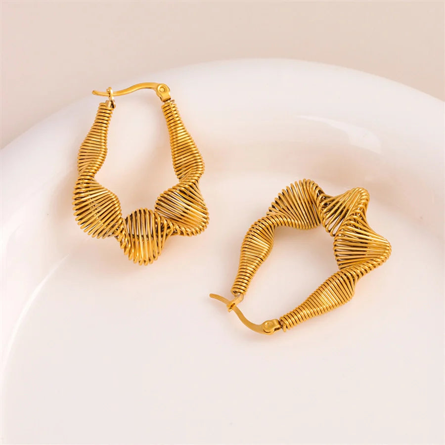 Twisty 18k Gold Plated Earrings
