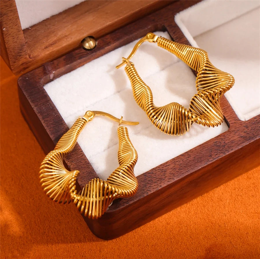 Twisty 18k Gold Plated Earrings