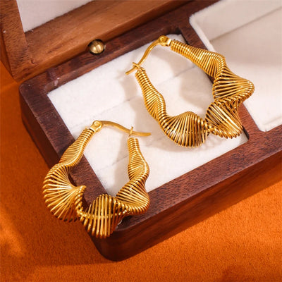 Twisty 18k Gold Plated Earrings