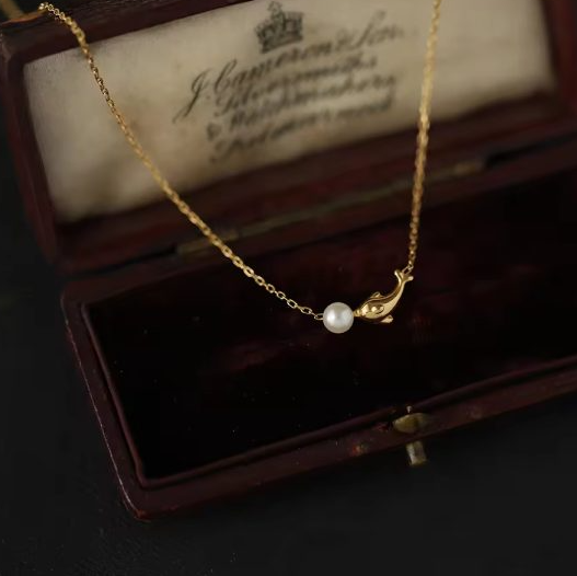 Goldfish Pearl 18k Gold Plated Necklace