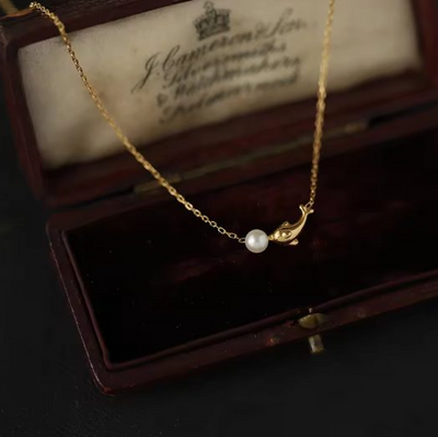 Goldfish Pearl 18k Gold Plated Necklace